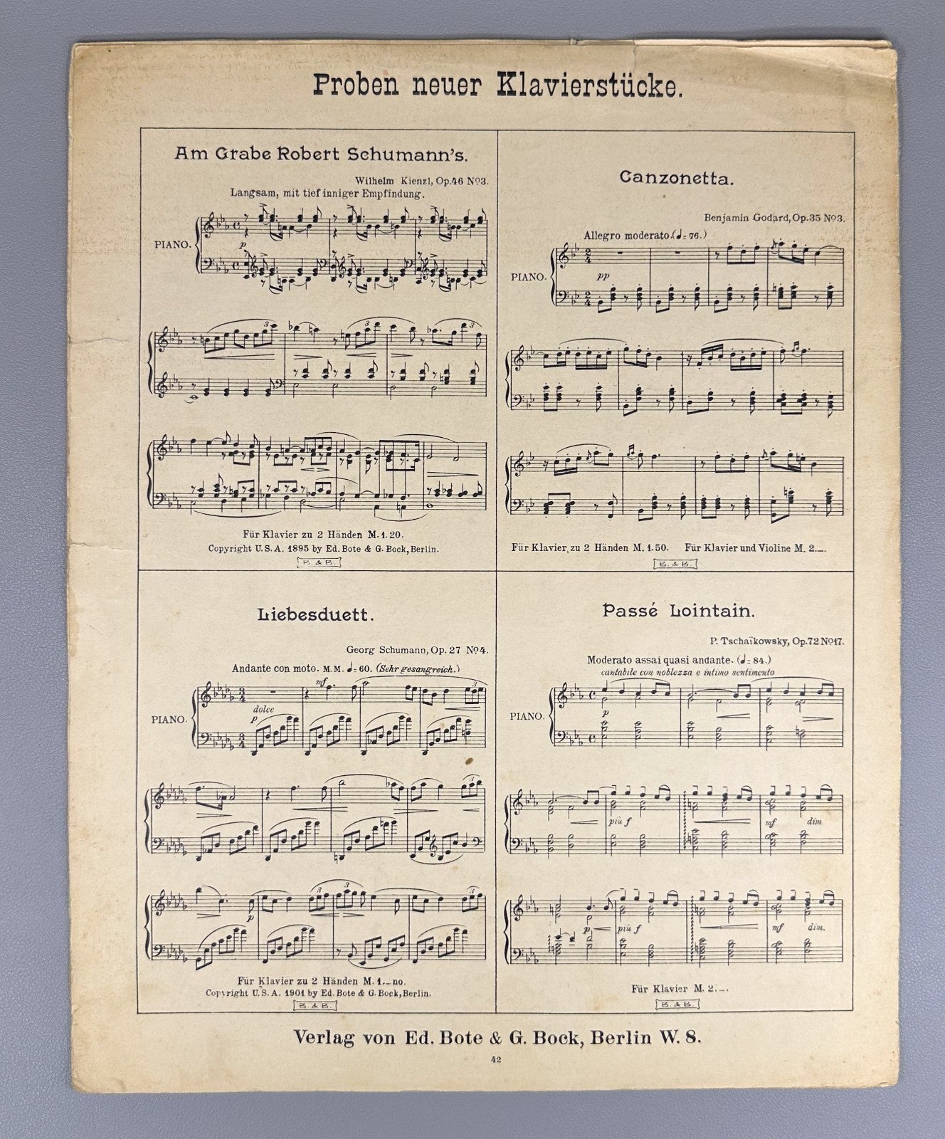 Lot of 3 Ignacy Jan Paderewski Sheet Music Piano Scores 1880 Warsaw Rajchman