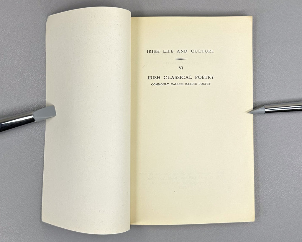 Knott, Eleanor Irish Classical Poetry Bardic Poetry Dublin 1957 First Edition