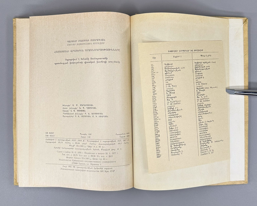 1st ed. Georgian inscriptions of Armenia Muradyan 1977 Մուրադյան