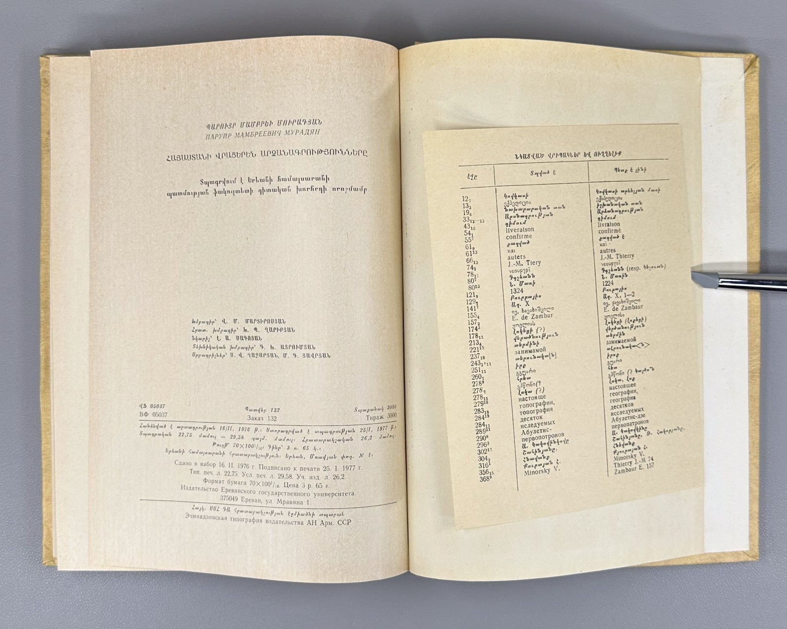 1st ed. Georgian inscriptions of Armenia Muradyan 1977 Մուրադյան
