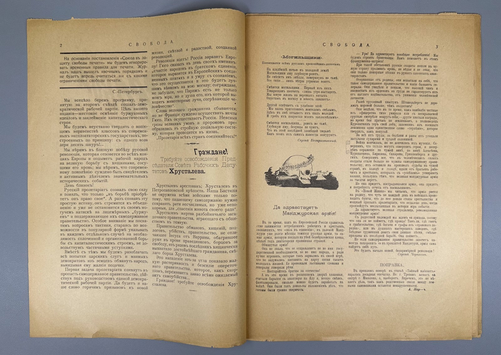 Confiscated ed. Свобода социалистический журнал №2 1905 Svoboda Freedom Journal