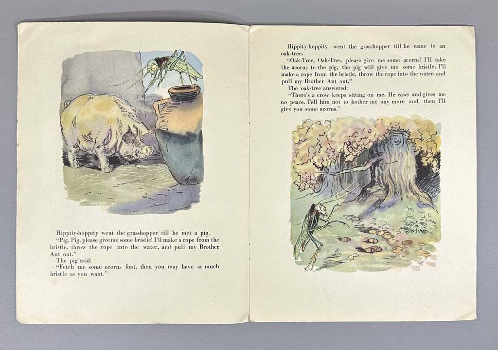 The Ant and The Grasshopper Georgian Folk Tale in Eng. 1955 Children’s book