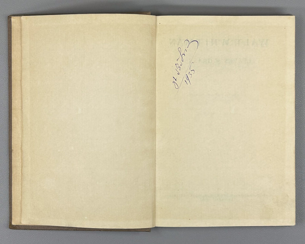 Walt Whitman Leaves of Grass in Russian 1935 Уолт Уитман Листья травы