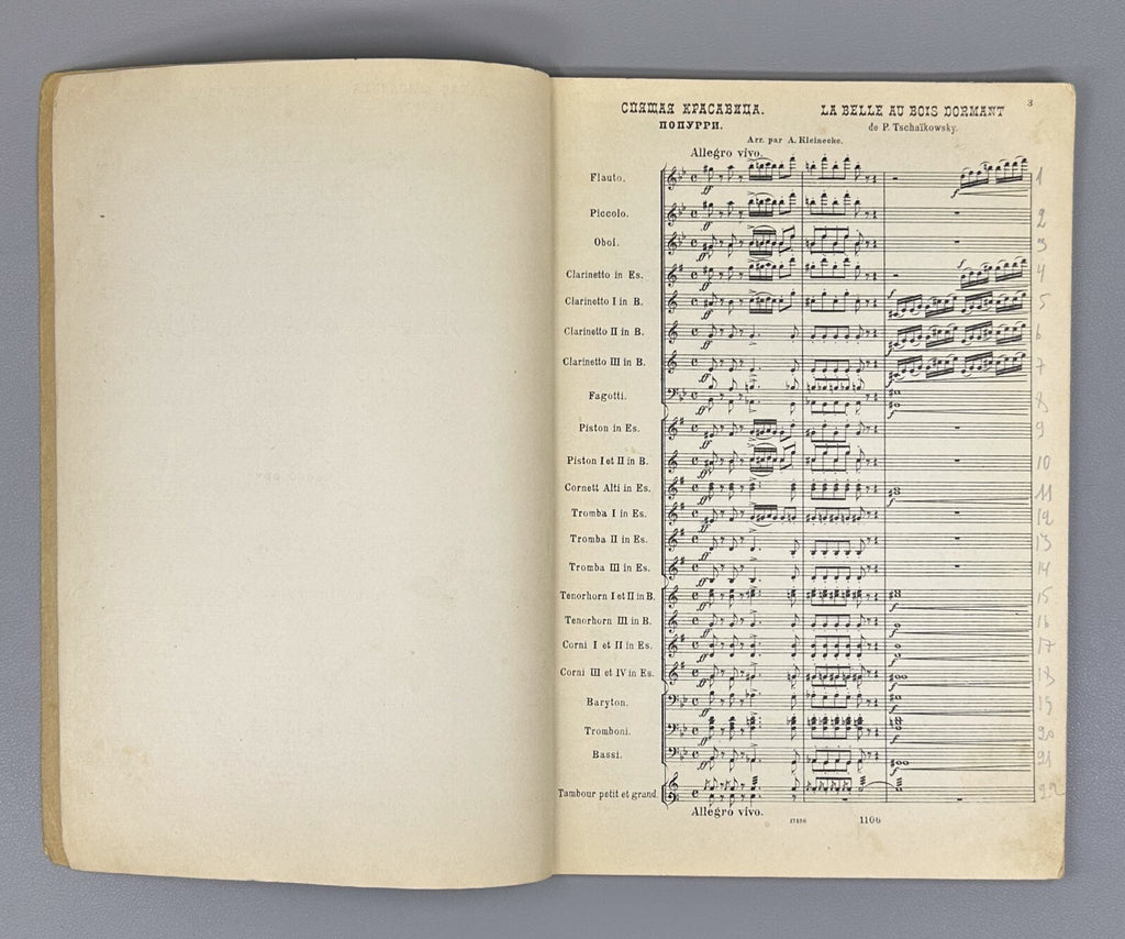 Tchaikovsky Sleeping Beauty Sheet music 1929 Чайковский Спящая красавица Ноты