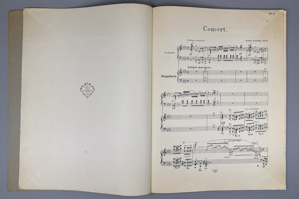 Arensky Concert for Piano 1926 1928 Аренский Концерт фортепиано Соч. 2 Ноты