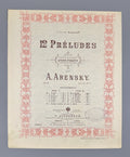 Arensky 12 Preludes Piano Op. 63 № 7 1896 Аренский 12 прелюдий фортепиано Ноты