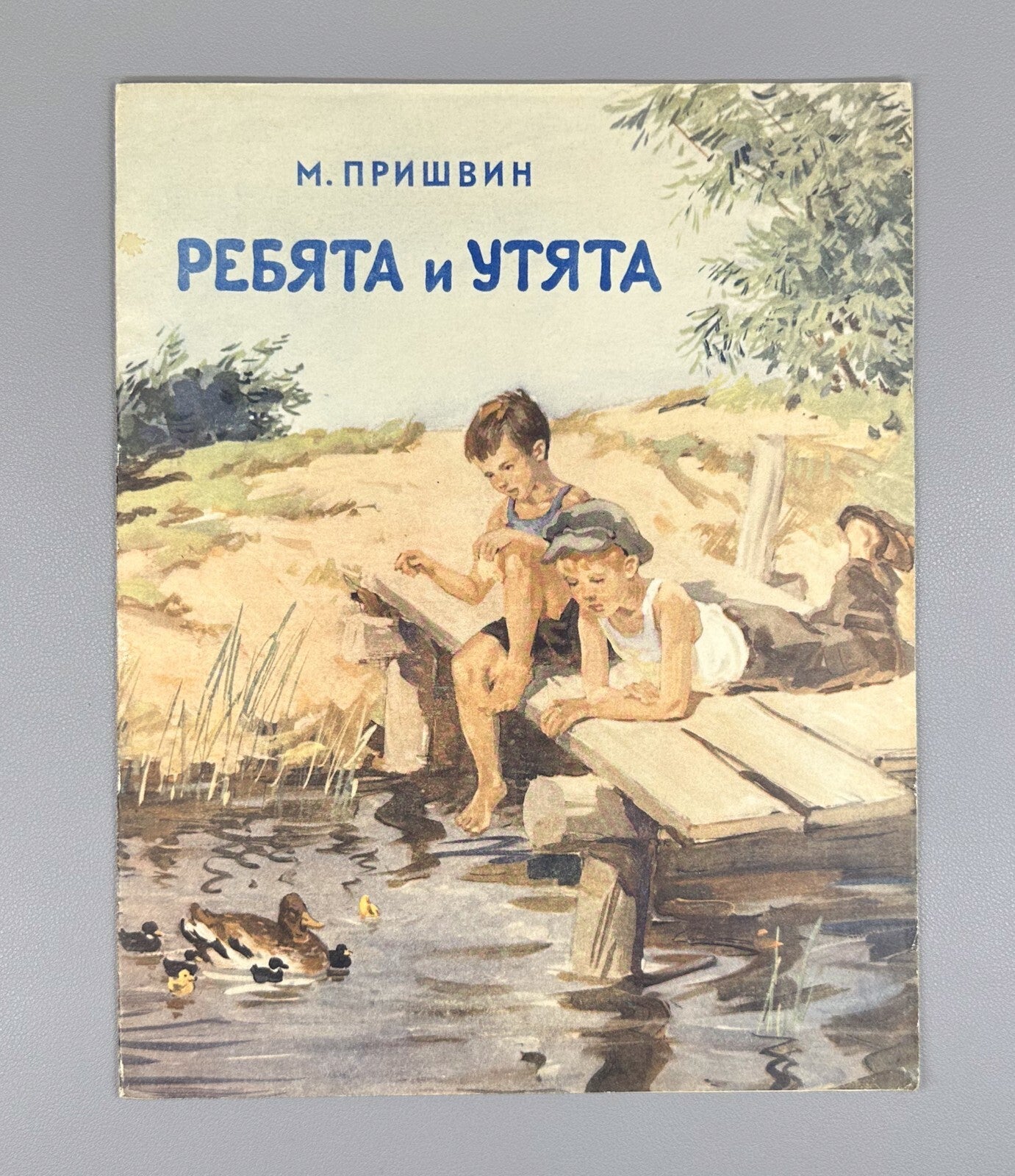 Prishvin Children & Ducklings USSR Children’s book  1956 Пришвин Ребята и утята