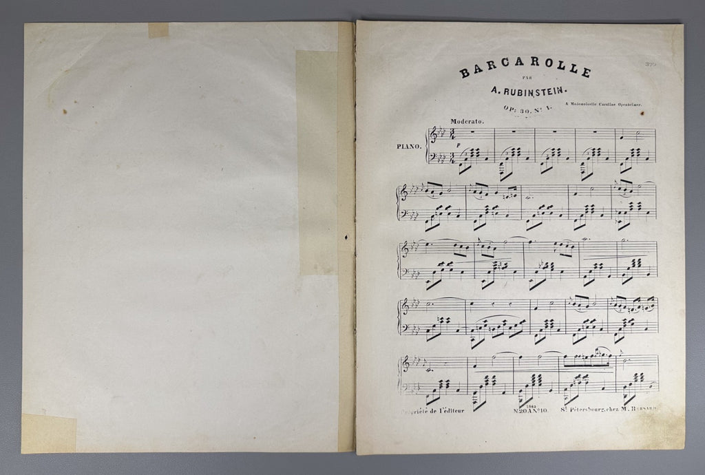 Lot of 4 Anton Rubinstein Sheet Music Piano Score Lifetime 1890 Moscow 1st ed.