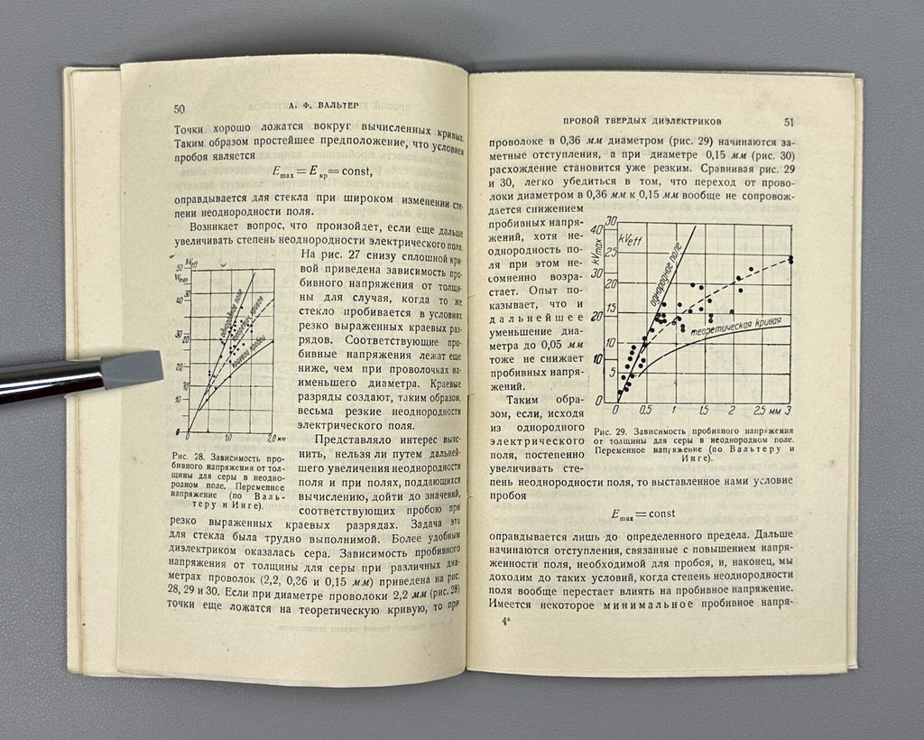 Walter Breakdown of solid dielectrics 1933 Вальтер Пробой твердых диэлектриков