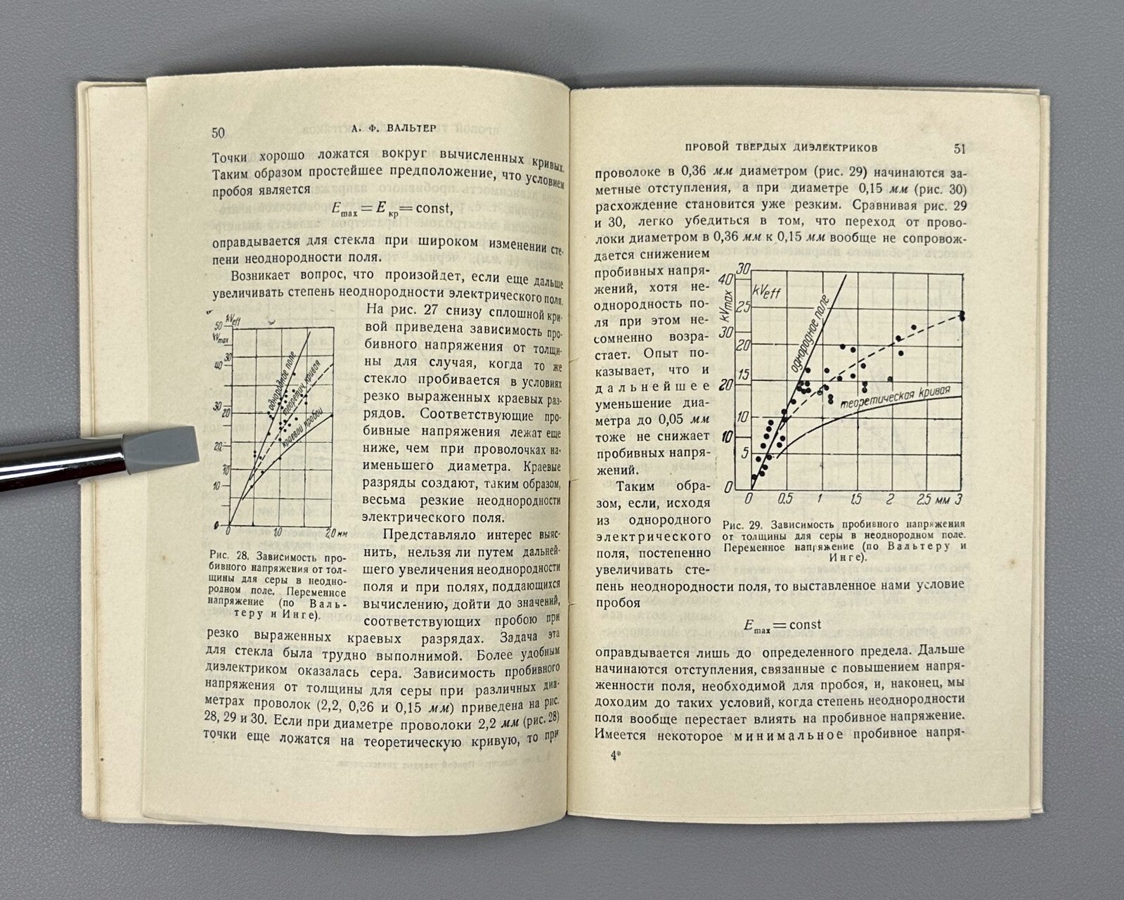 Walter Breakdown of solid dielectrics 1933 Вальтер Пробой твердых диэлектриков