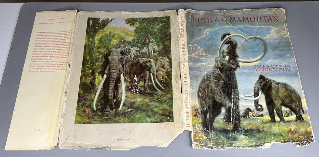 1st ed. Augusta Book about Mammoths 1962 Аугуста Книга о мамонтах Rare