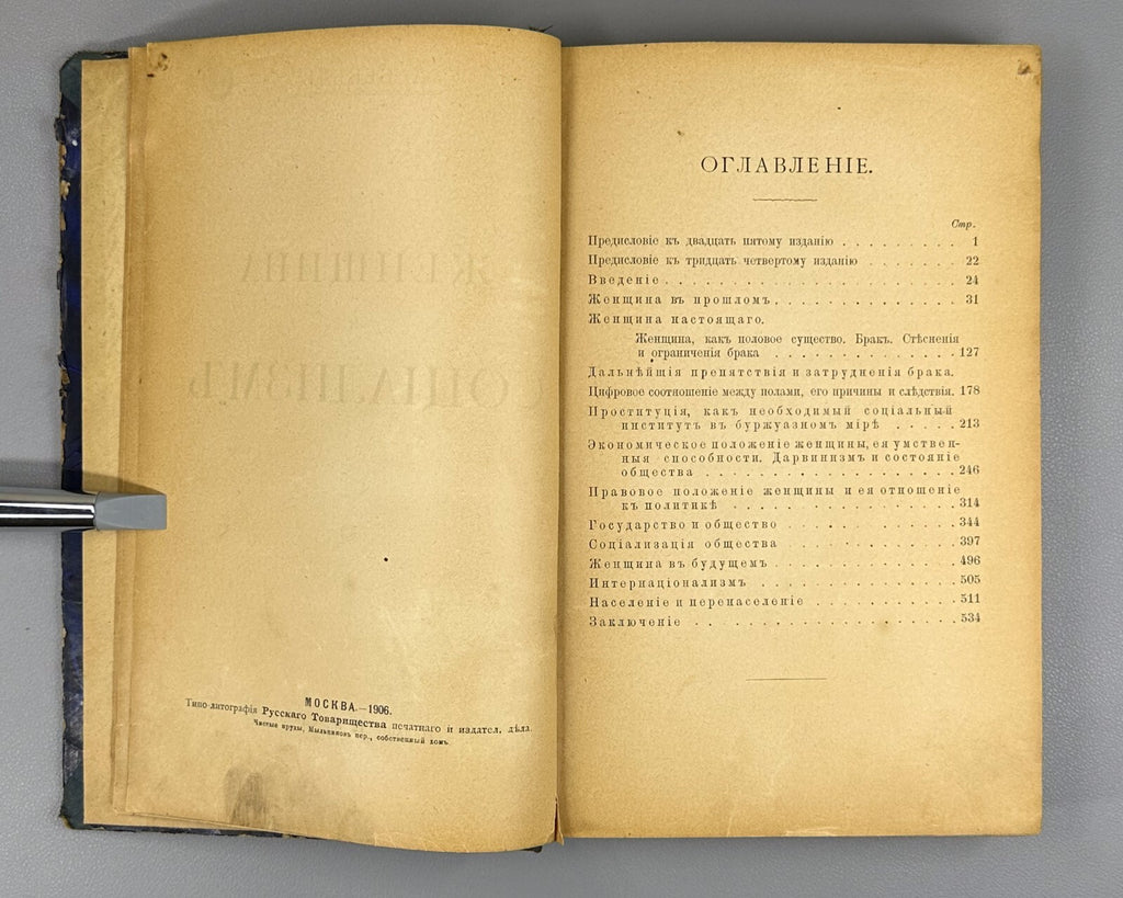 Bebel Woman and Socialism Marxist literature 1906 Бебель Женщина и социализм