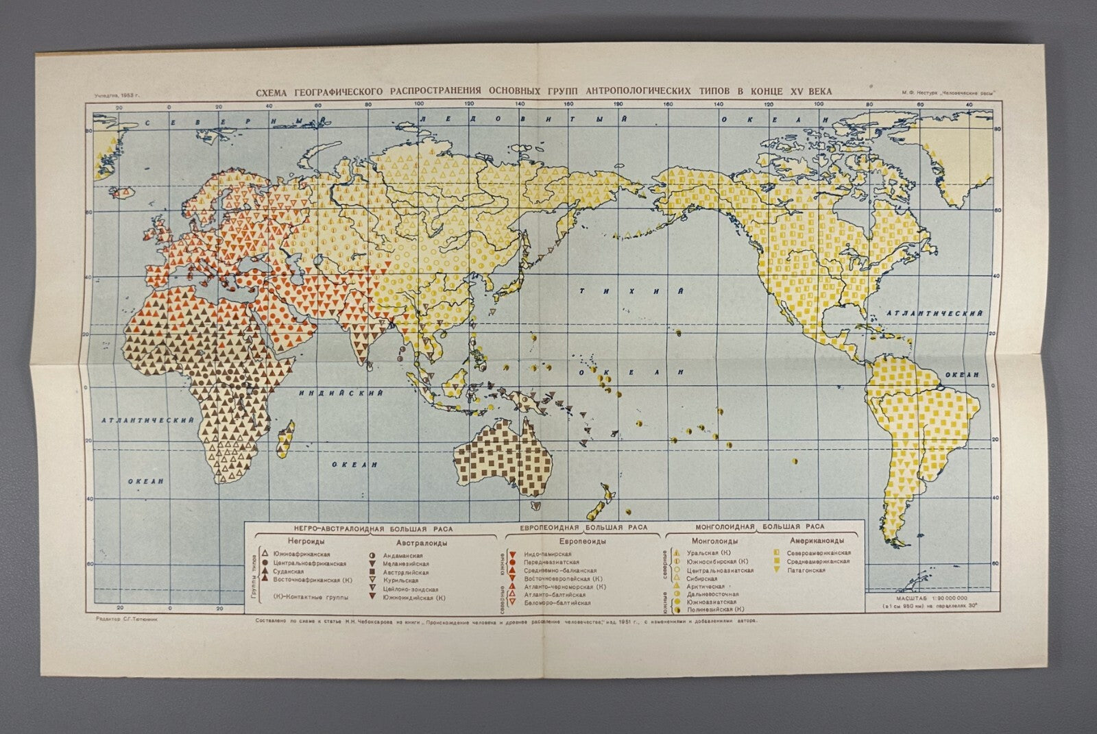 1st ed. Human Races Anthropology 1954 Нестурх Человеческие расы Антропология