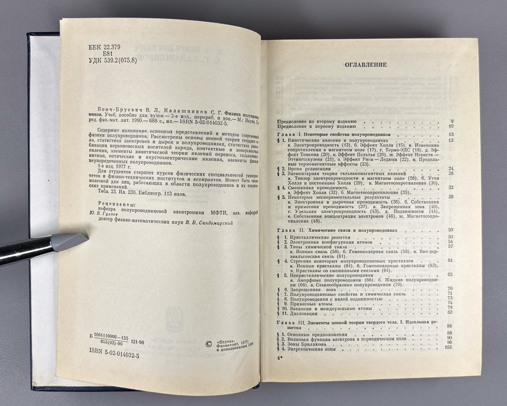Bonch-Bruevich Physics Semiconductors 1990 Бонч-Бруевич Физика полупроводников