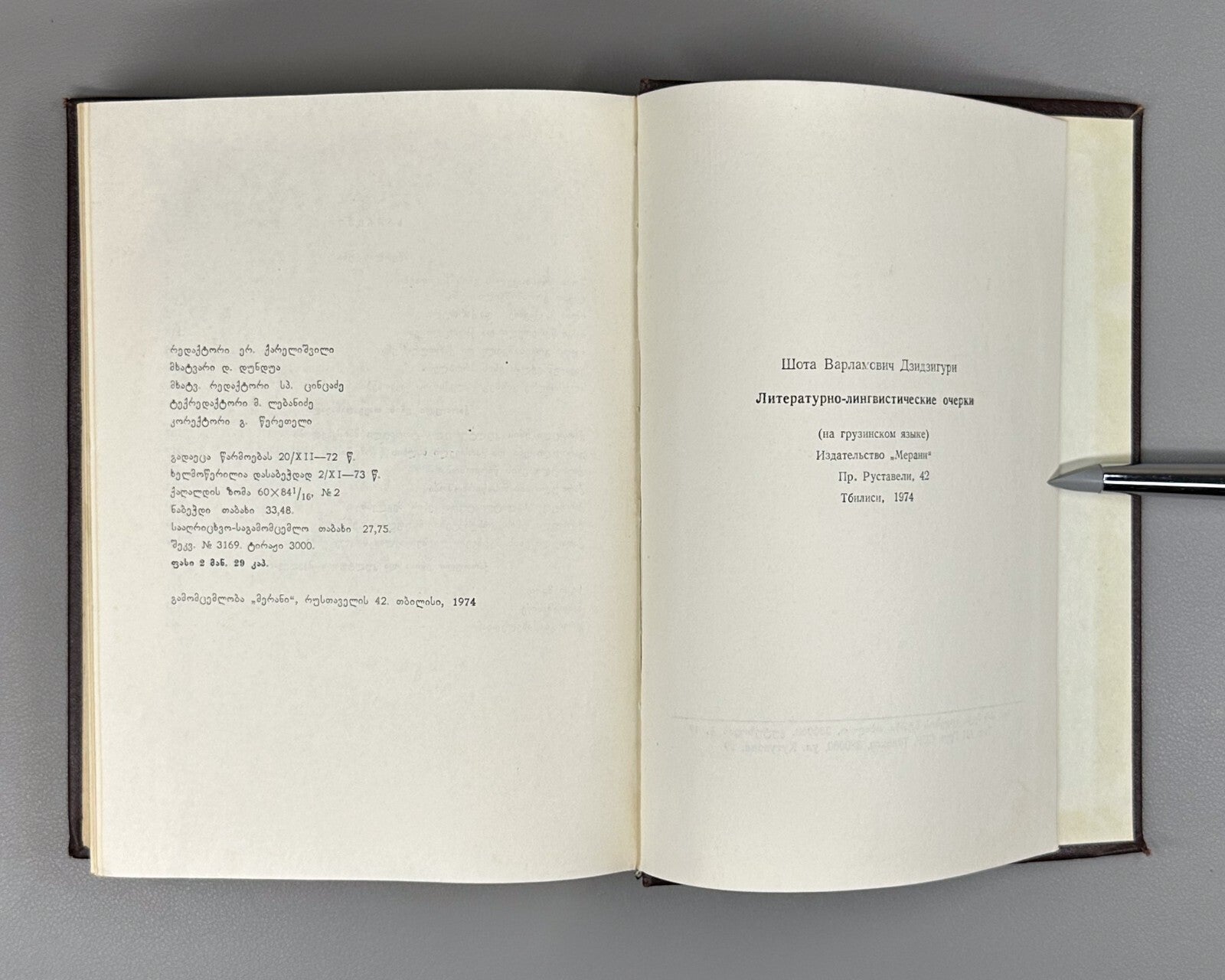Shota Dzidziguri Literary and Linguistic Essays 1974 Georgian ძიძიგური