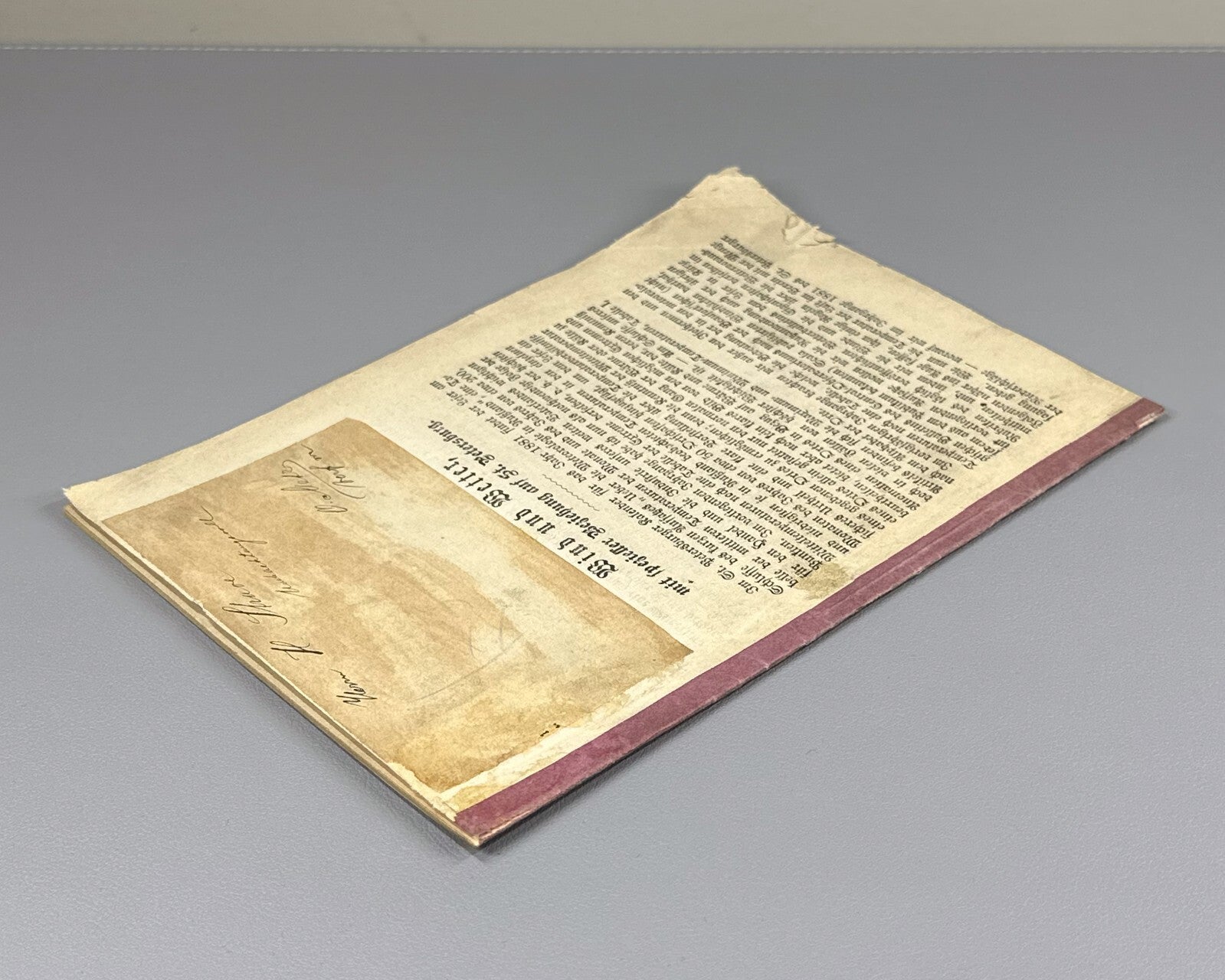 Autograph O. Metz Wind und Wetter 1882 Wind and Weather Special Reference Rare