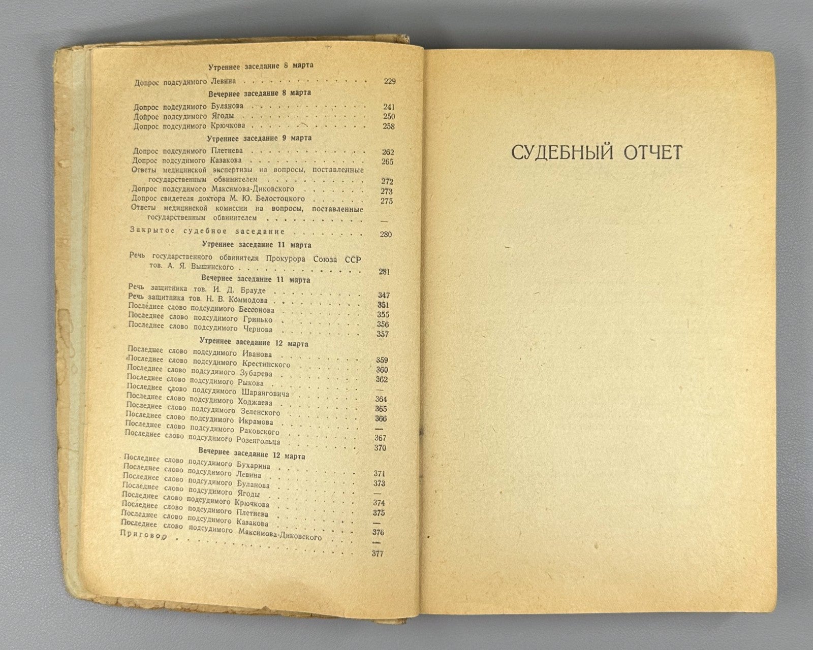 Court Report Right-Trotskyist Bloc 1938 Право-троцкистский блок СССР Бухарин Суд