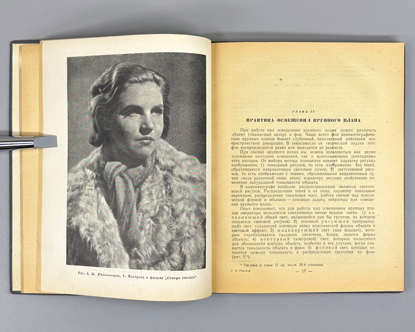 1st ed. Art of the Camera Operator 1945 Головня Свет в искусстве оператора Кино