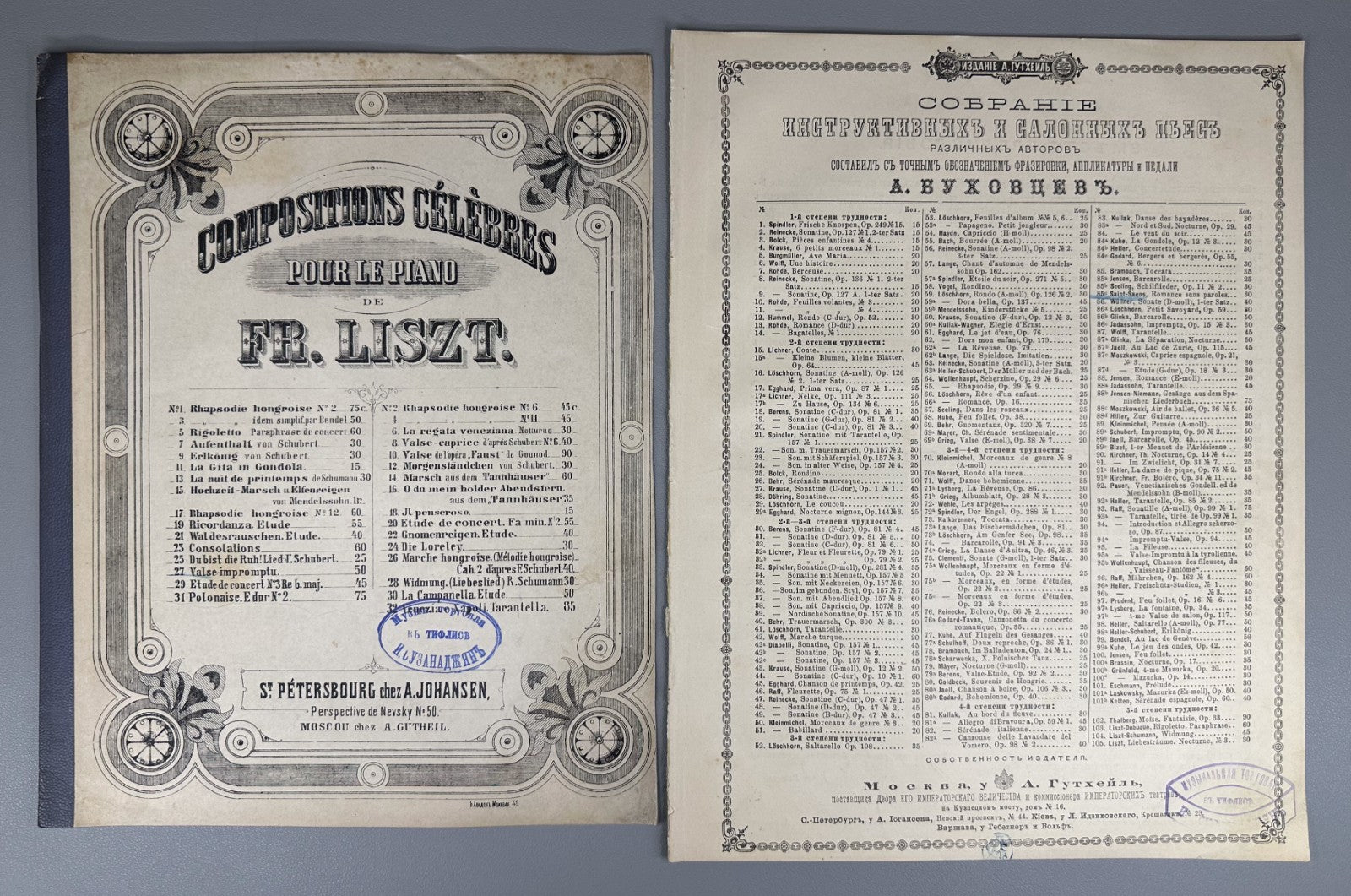 Lot of 14 Sheet Music Piano Scores 19th Early 20th Pachulski Godowsky Jurgenson