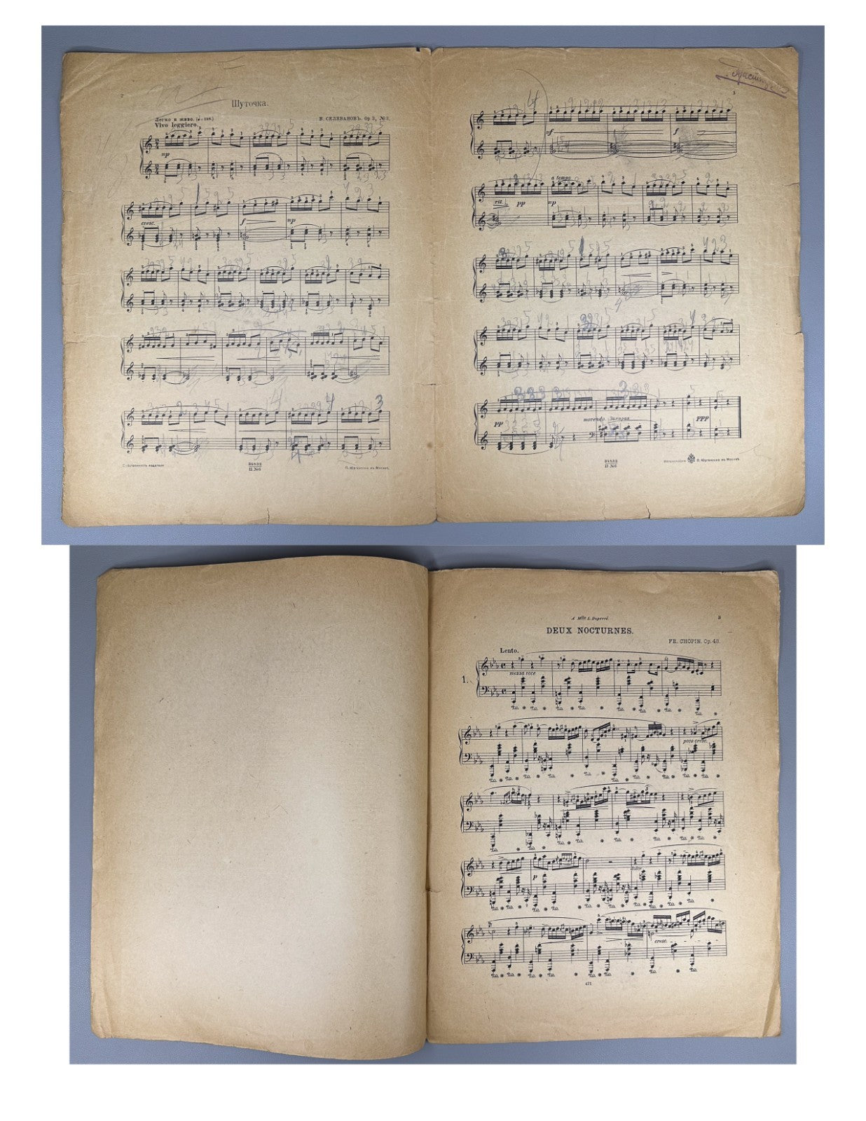 Lot of 14 Sheet Music Piano Scores 19th Early 20th Pachulski Godowsky Jurgenson