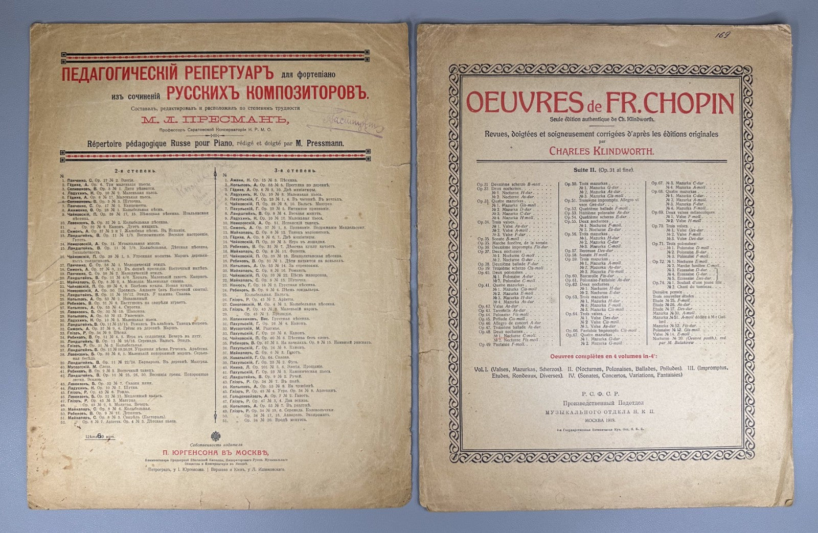 Lot of 14 Sheet Music Piano Scores 19th Early 20th Pachulski Godowsky Jurgenson