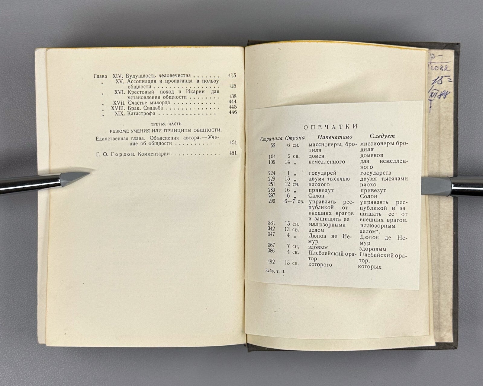 Academia Cabet The Voyage to Icaria Novel 1935 Кабе Путешествие в Икарию 2 тома