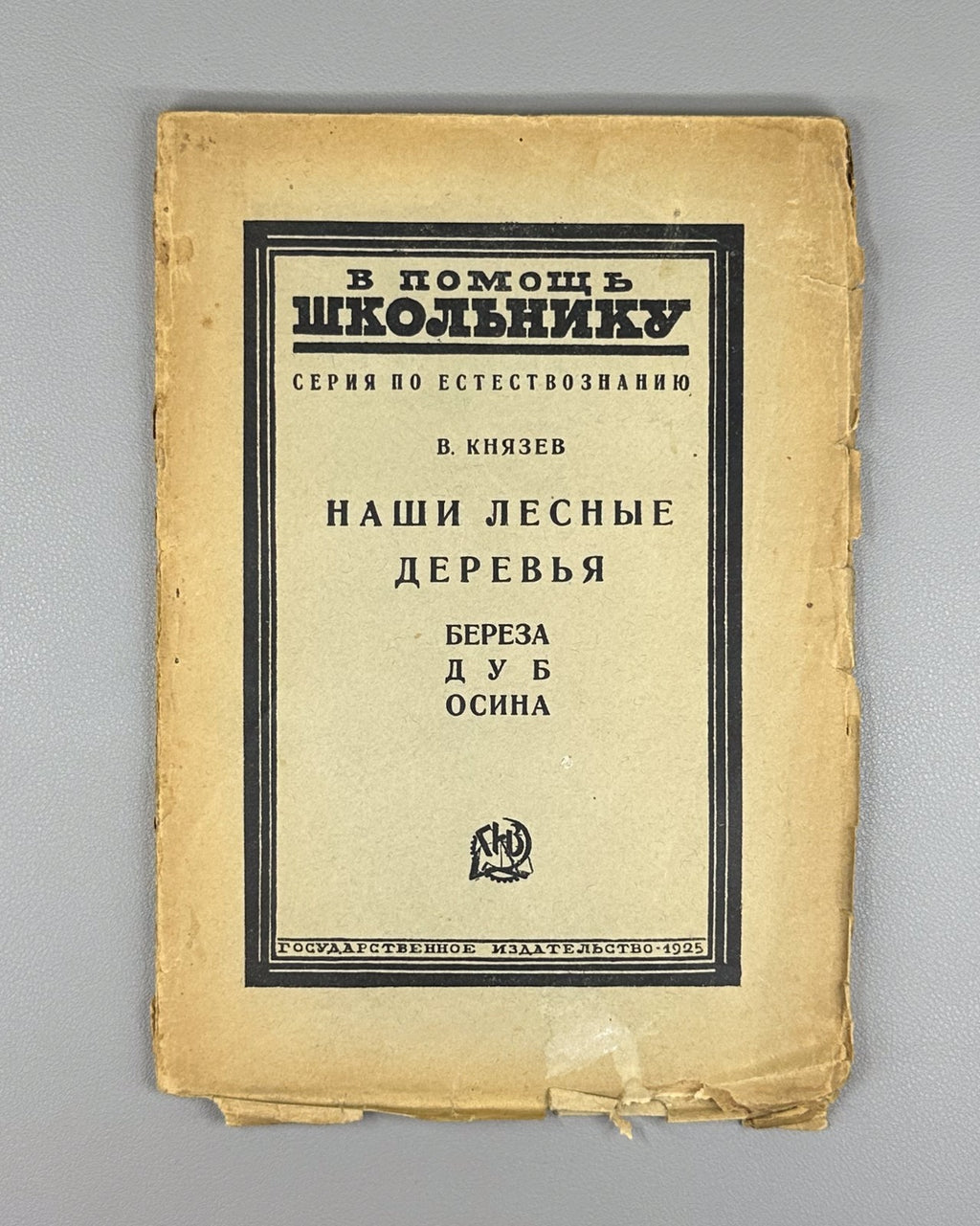 Our forest trees Russian textbook 1925 Князев Наши лесные деревья Естествознание
