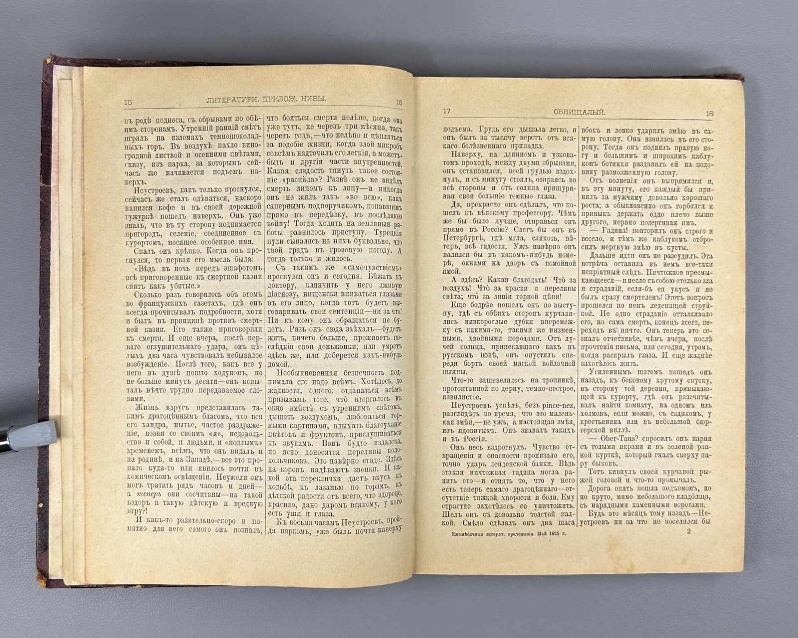 Литературные приложения к журналу Нива за 1895 Niva Magazine Literary Supplement