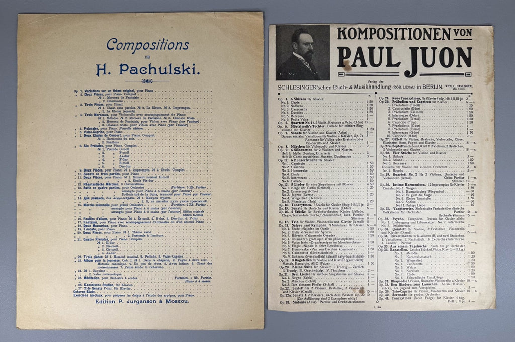 Lot of 14 Sheet Music Piano Scores 19th Early 20th Pachulski Godowsky Jurgenson
