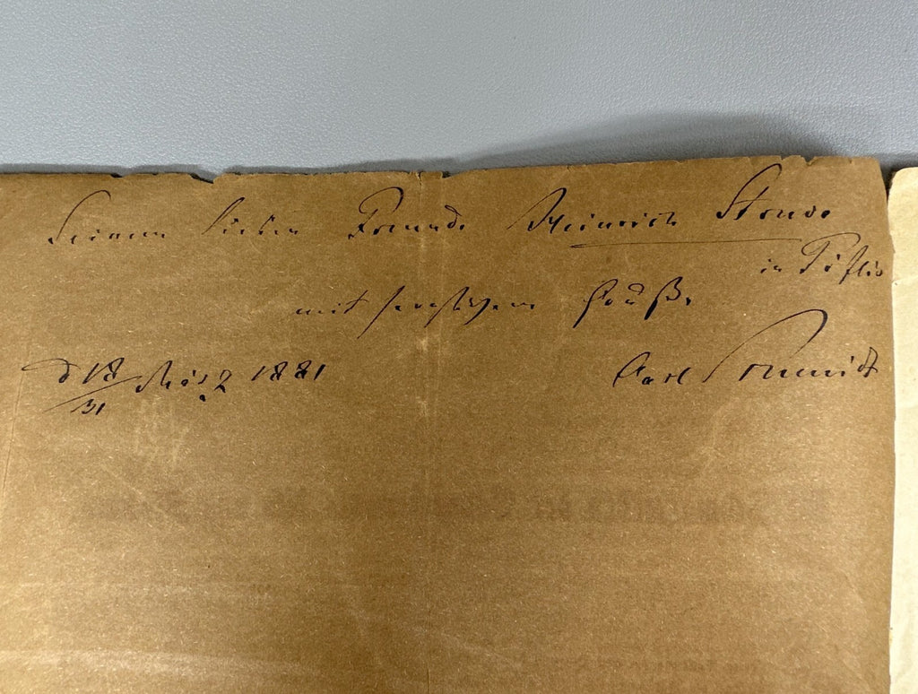 Autograph Carl Schmidt Chemische Untersuchung 1881 Black Soils Ufa Samara Rare