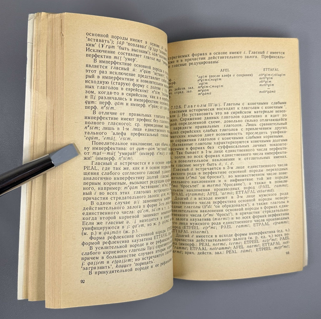 Церетели Сирийский язык 1979 Tsereteli Syriac Language linguistics Semitic 1st e