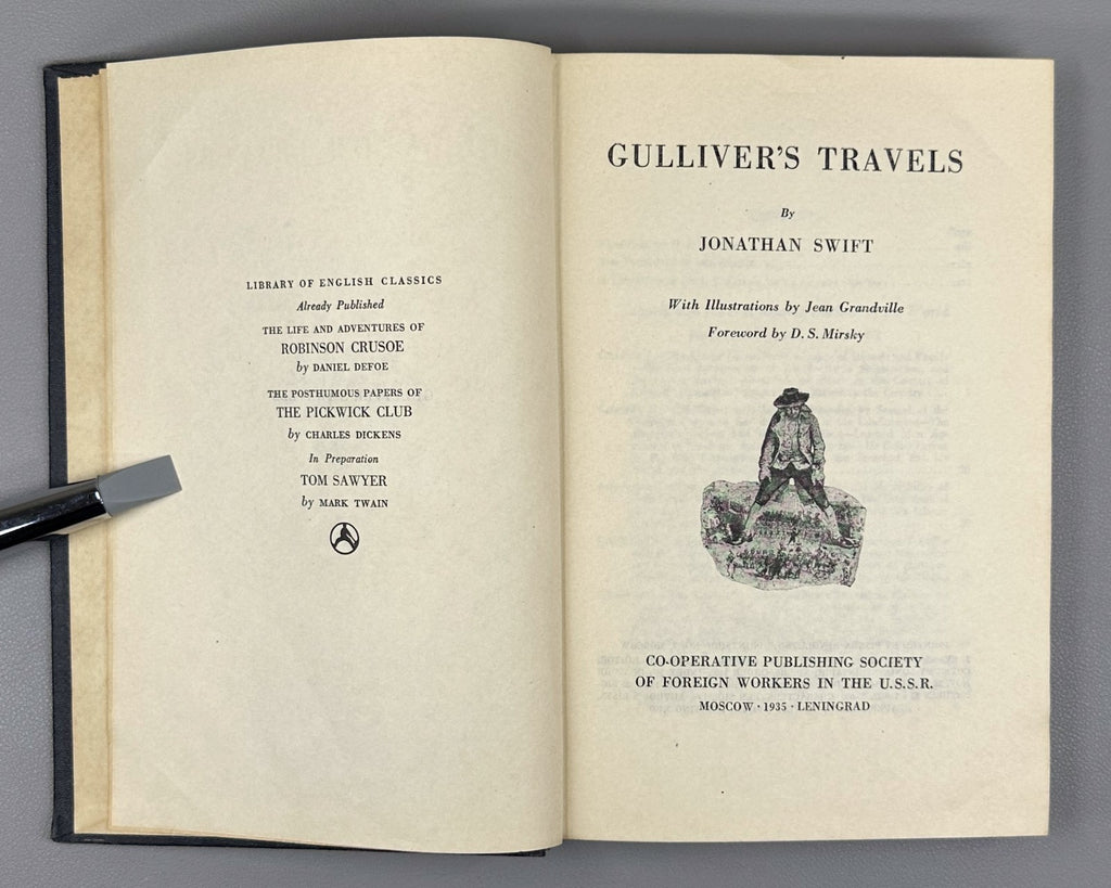 Jonathan Swift Gulliver's Travels 1935 USSR edition Moscow Soviet Rare