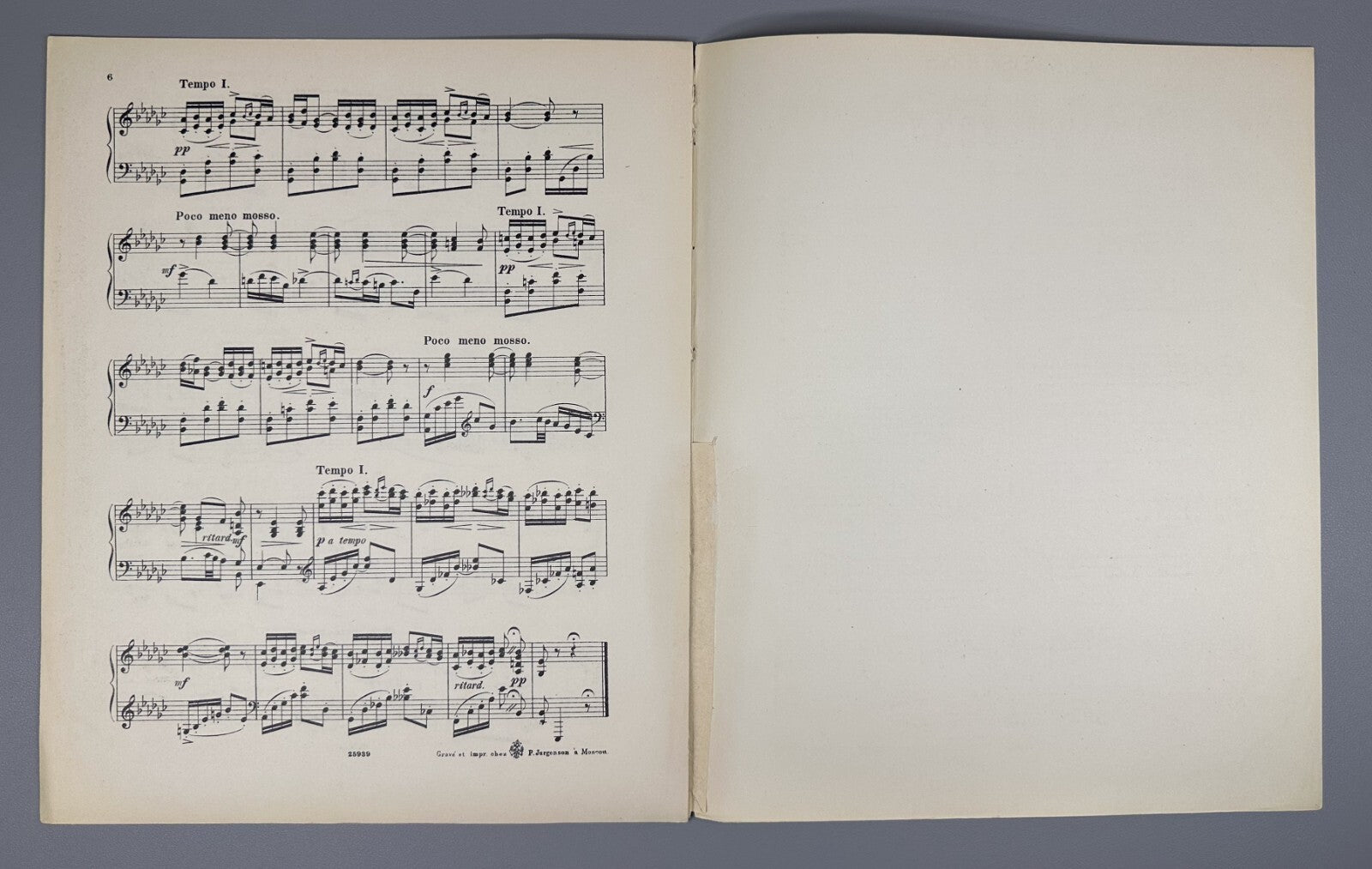 1st ed. Arensky By the Sea Allegretto 1901 Аренский У моря Соч. 52, № 5 Ноты