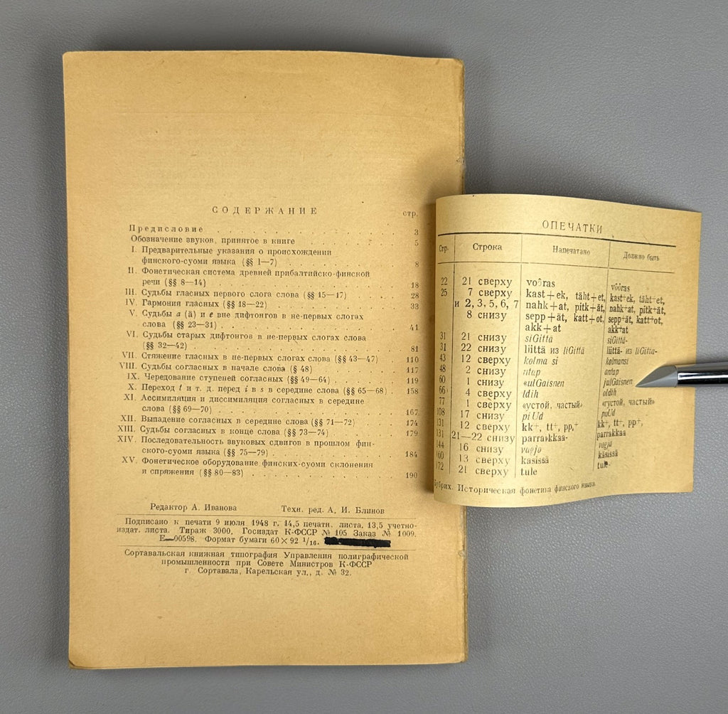 Finnish-Suomi Language 1948 Бубрих Историческая фонетика финского-суоми языка