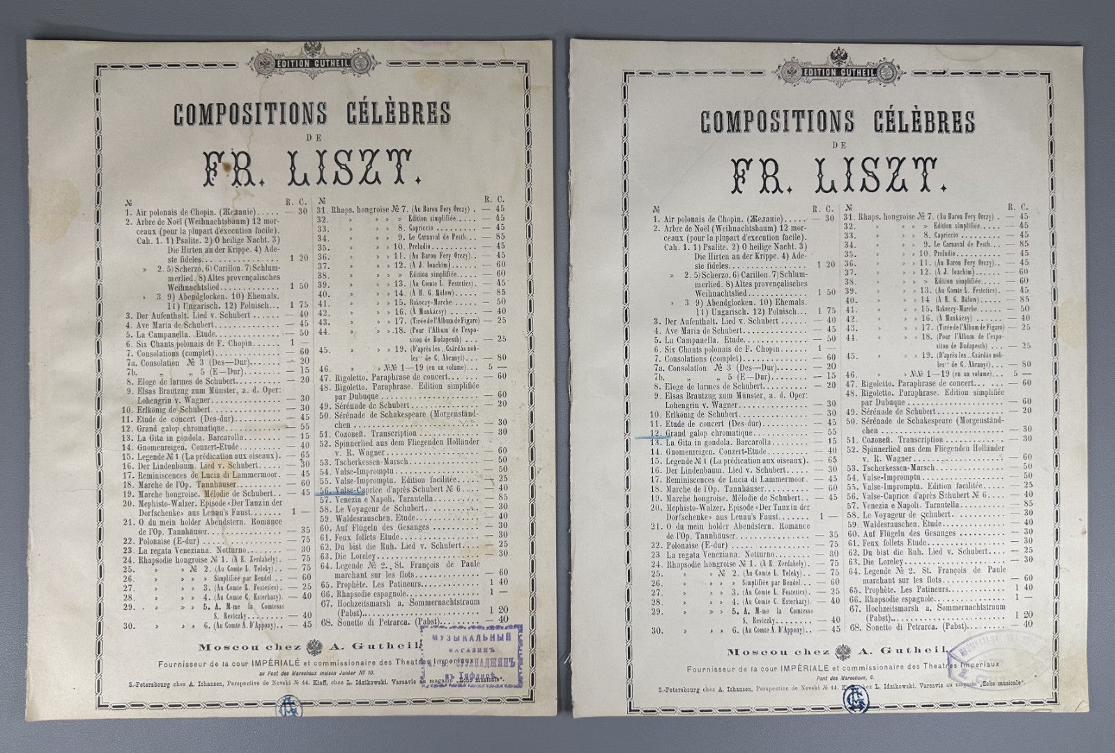 Lot of 14 Sheet Music Piano Scores 19th Early 20th Pachulski Godowsky Jurgenson