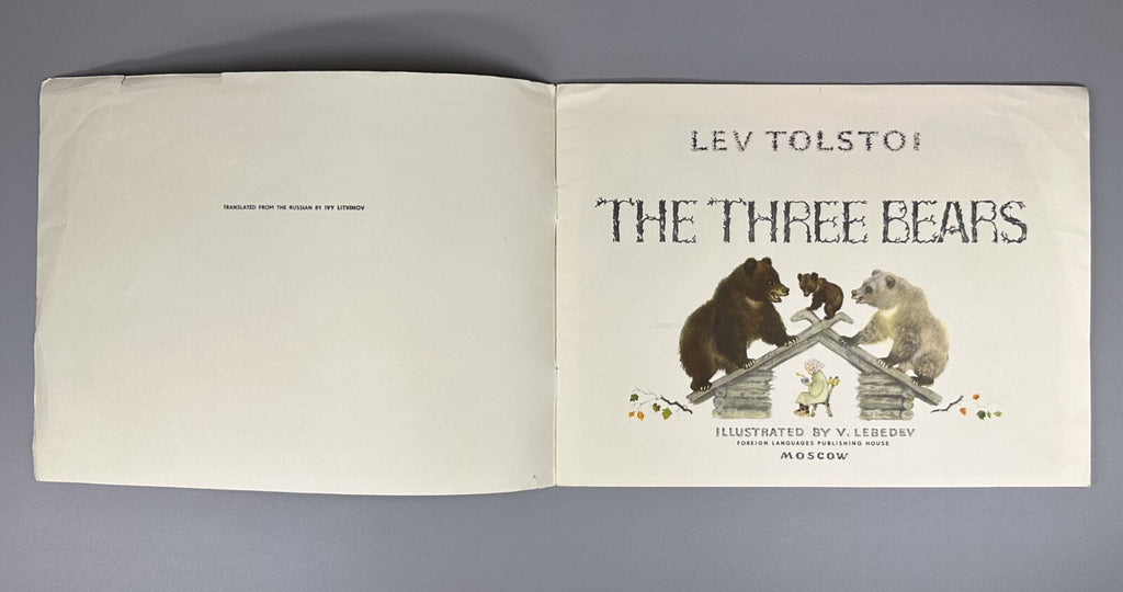 Lev Tolstoi Tolstoy The Three Bears Soviet Children's Library For Tiny Tots 1953