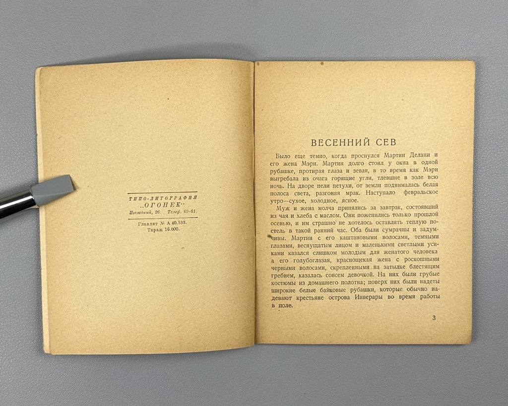 1st Rus ed. О’Флаэрти Весенний сев Огонёк № 478 1929 O’Flaherty Spring Sowing