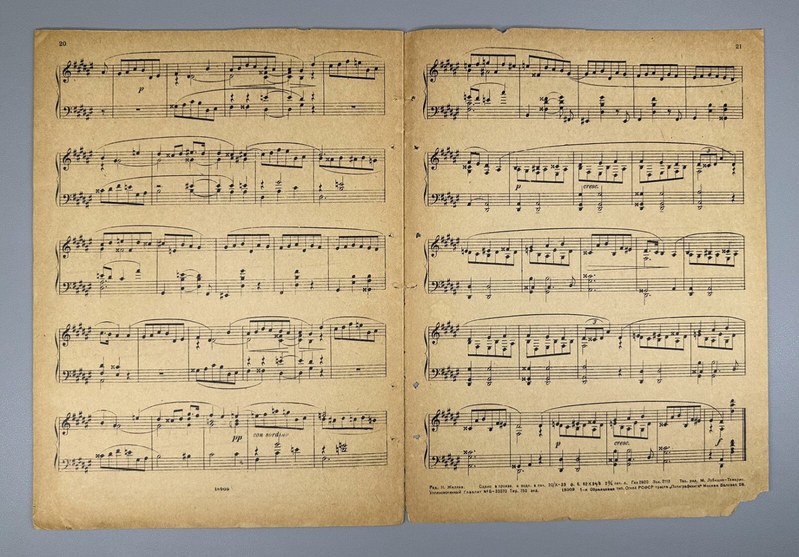 Scriabin Ten Mazurkas piano Op. 3 Sheet music 1933 Скрябин Десять мазурок Ноты