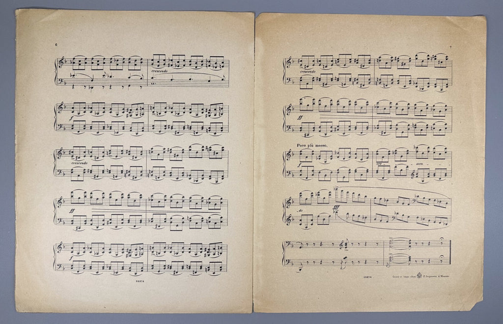 Arensky Six Pieces for Piano 1914-1918 Аренский Соч. 53, № 6, Этюд, Фа мажор