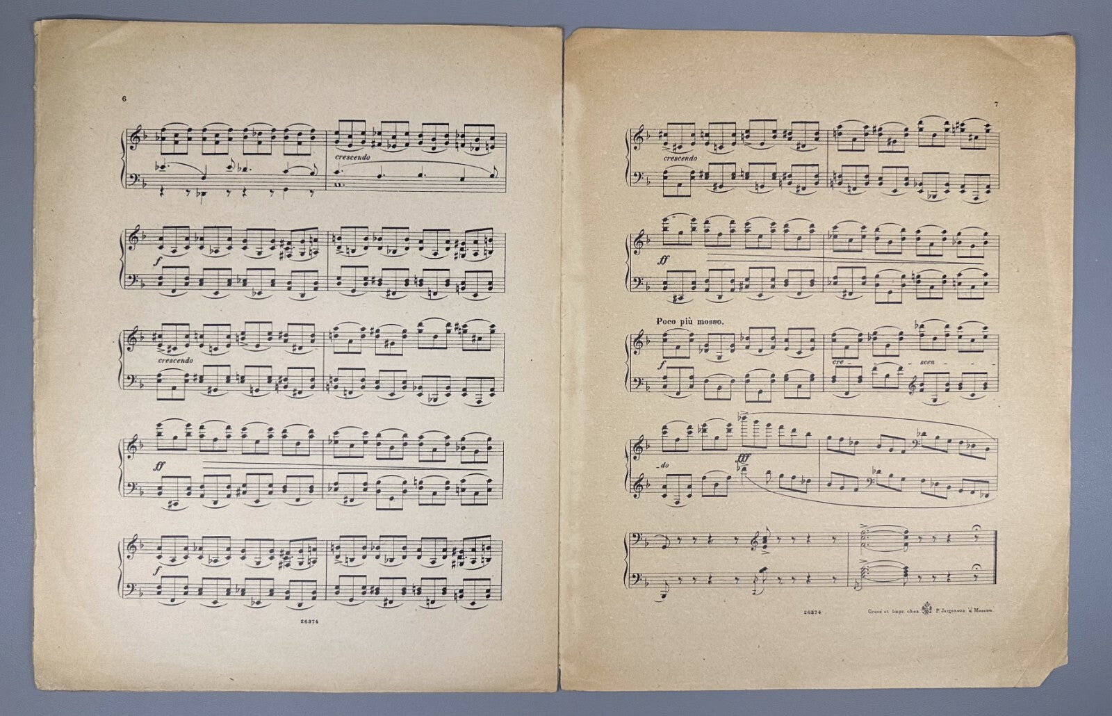 Arensky Six Pieces for Piano 1914-1918 Аренский Соч. 53, № 6, Этюд, Фа мажор