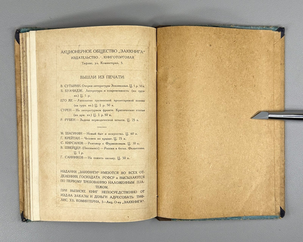 Вопросы художественной литературы в Закавказьи 1928 Literature in Transcaucasia