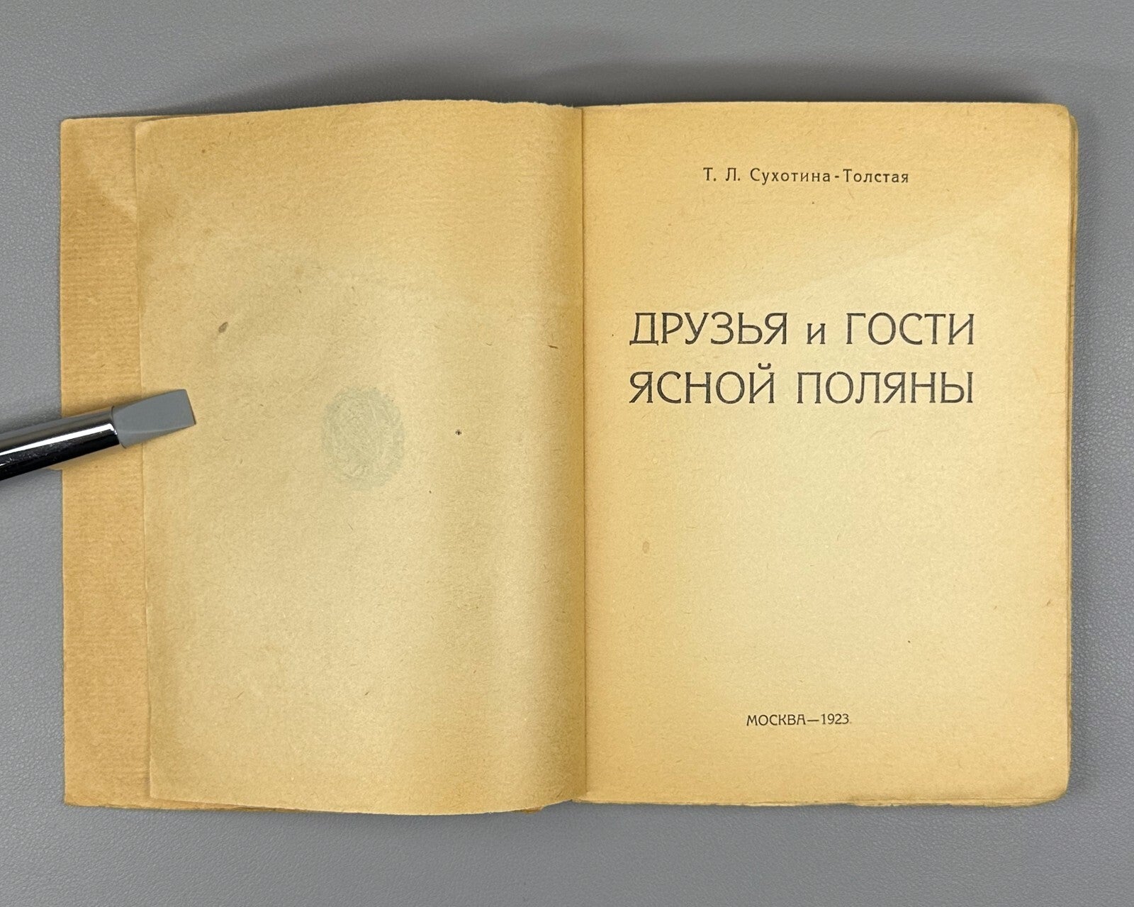 Friends of Yasnaya Polyana 1923 Сухотина-Толстая Друзья и гости Ясной Поляны