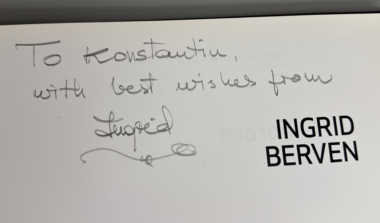 Signed Autograph Ingrid Berven Exhibition Catalog 2015 Norwegian art