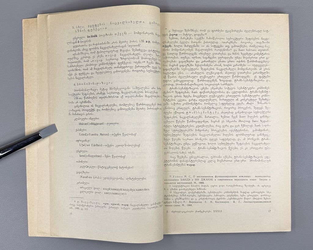 Ibero-Caucasian Linguistics 33 Georgian 1995 იბერიულ-კავკასიური ენათმეცნიერება
