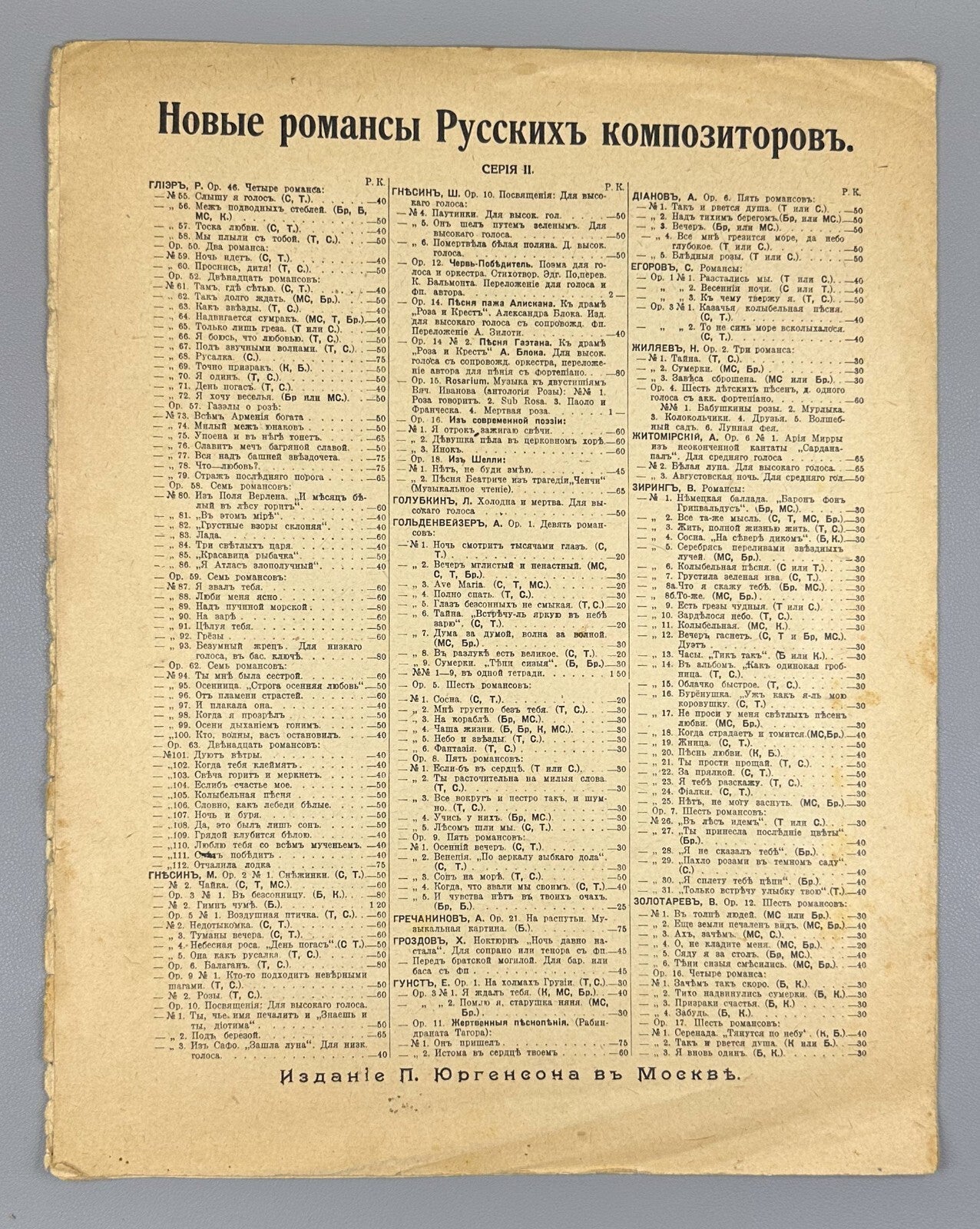 Tchaikovsky piano Sheet music 1885 Чайковский Али мать меня рожала Ноты
