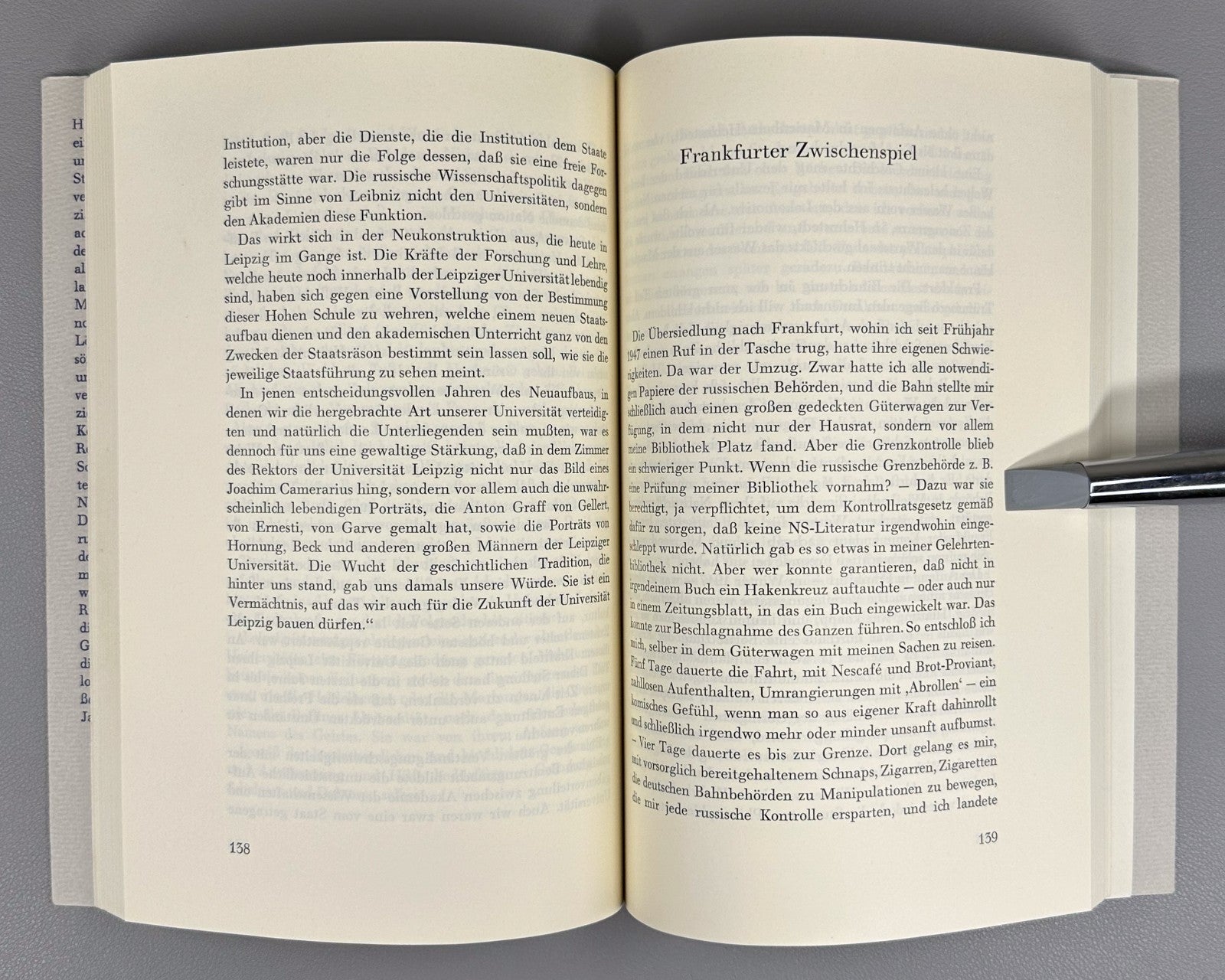 Hans-Georg Gadamer. Philosophische Lehrjahre. Eine Rückschau 1977 1st ed. German