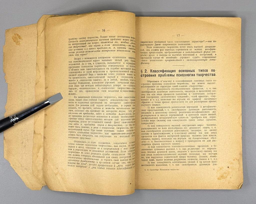 Gruzenberg Psychology of creativity Minsk 1923 Психология творчества Грузенберг