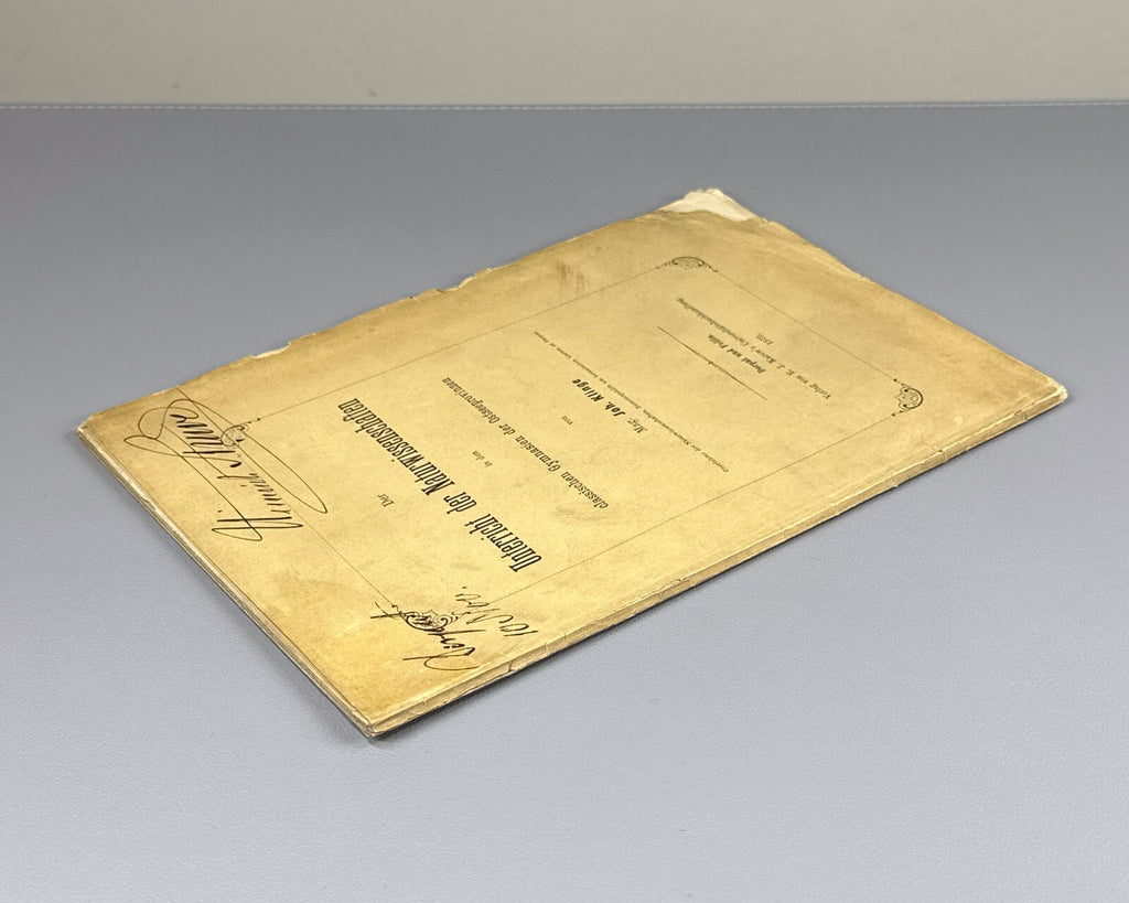 Autograph of Heinrich Struve Johannes Klinge Naturwissenschaften 1879 Science