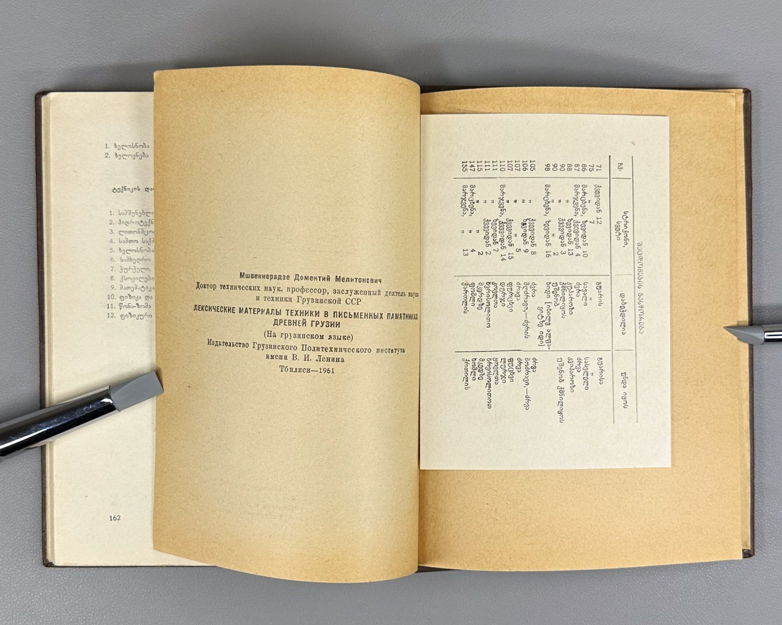 Mshvenieradze Technical lexical materials in Georgian written monuments 1961