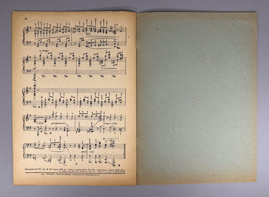 Lot of 5 Triton Publishing Sheet Music Piano Scores 1932 Bach Godowsky Yudina